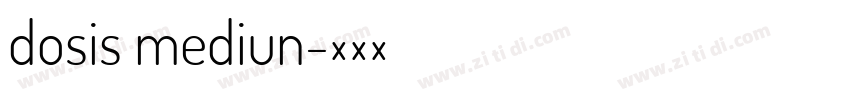 dosis mediun字体转换